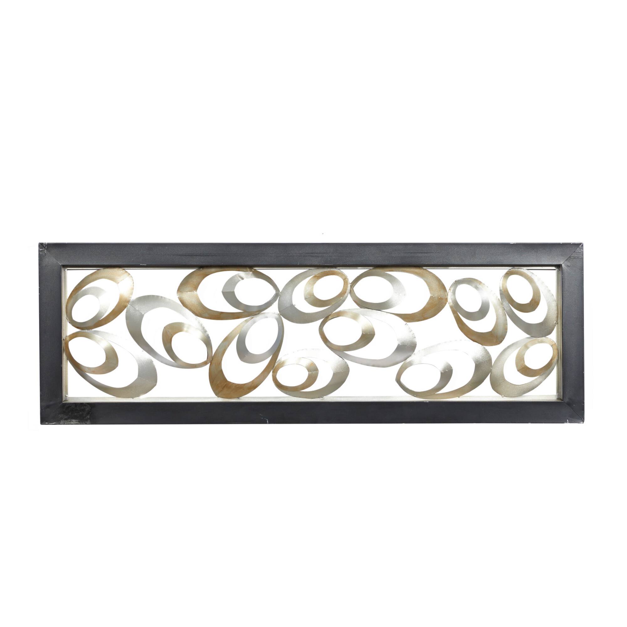 48" Gold & Silver Contemporary Abstract Metal Wall Décor